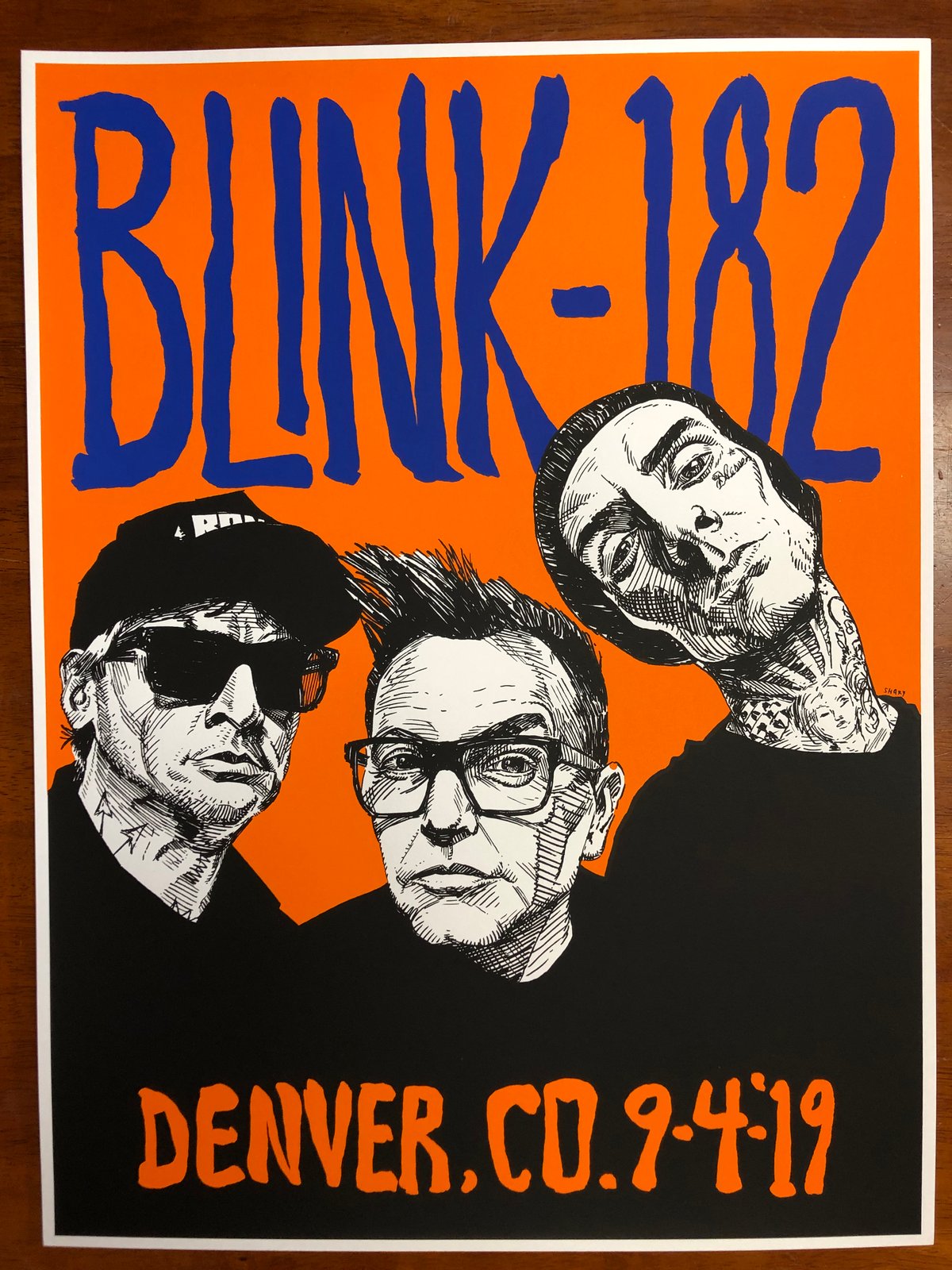 Blink 182 tour poster