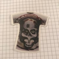 Skull Shirt Clear Sticker
