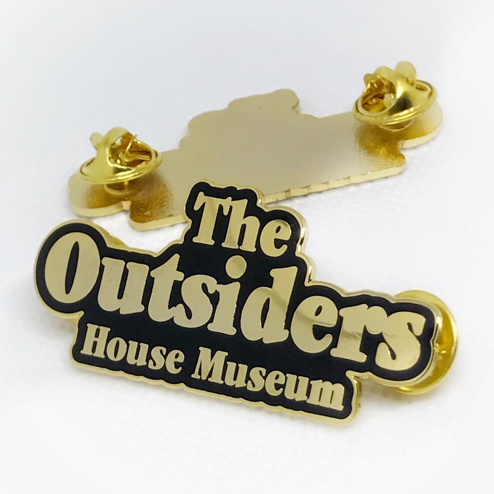 Image of The Outsiders House Museum Gold Logo Pin  