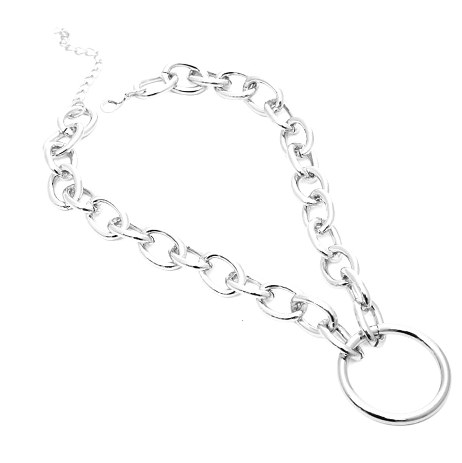 Image of O-ring Chunky Chain Choker Necklace