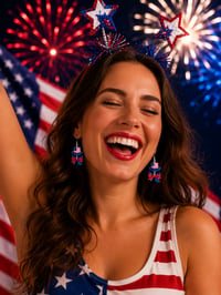 Image 2 of Stars & Stripes  Earrings 