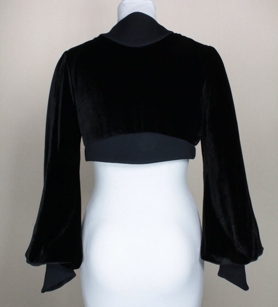 Image of Noir Velvet Leone Bolero Jacket