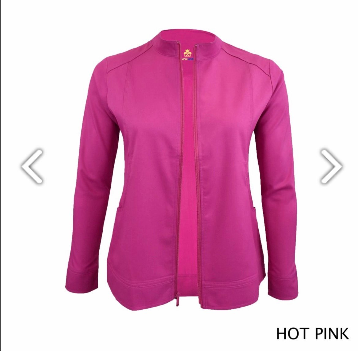WOMEN’S SOFT STRETCH FRONT ZIP WARMUP SCRUB JACKET Scrubs Couture llc
