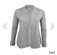 Image 8 of WOMEN’S SOFT STRETCH FRONT ZIP WARM-UP SCRUB JACKET 