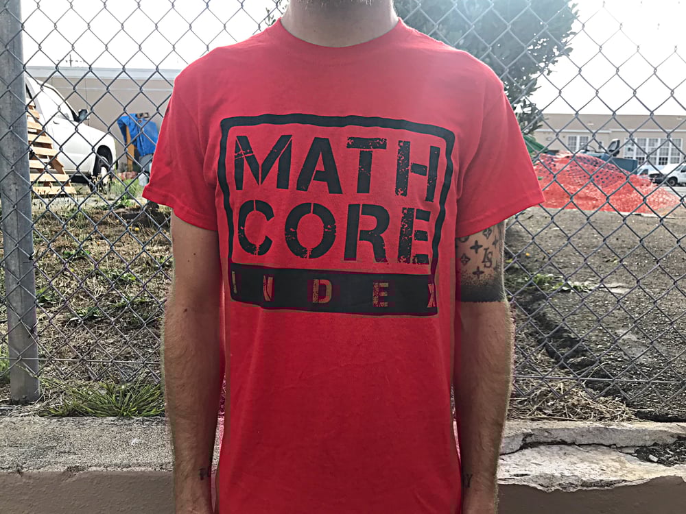 Image of Mathcore Index original logo t-shirt (red)
