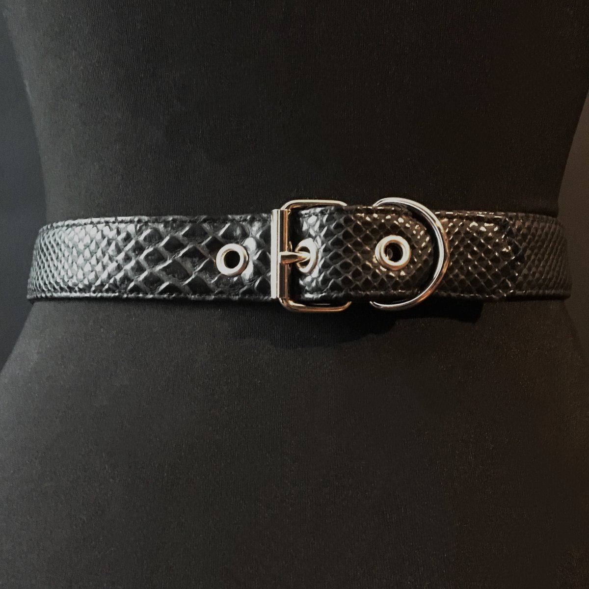 Gotte belt vegan snakeskin