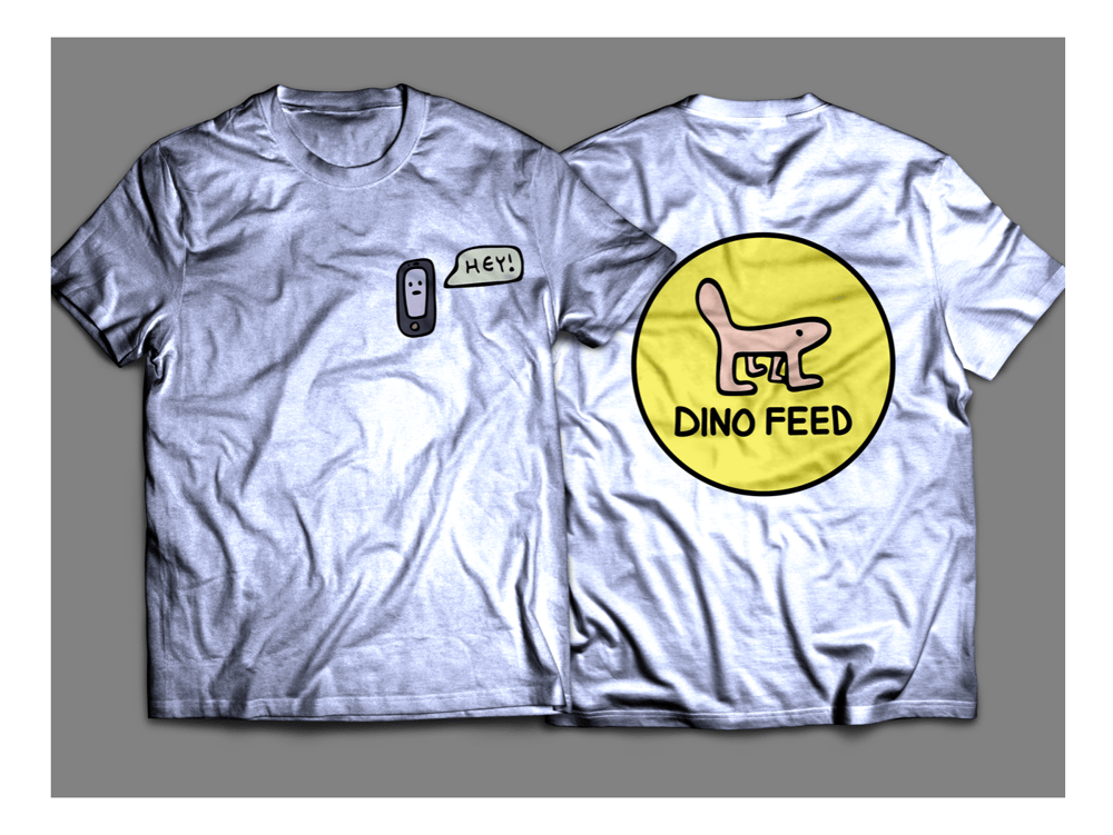 Image of Dino Feed Phone Shirt