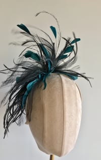 Image 1 of Teal feather headpiece 