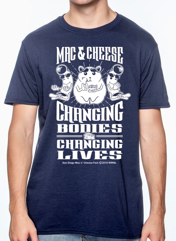 Image of MAC N CHEESE CHANGING BODIES & LIVES_MENS_NAVY