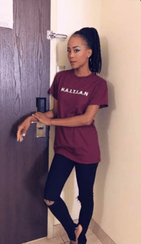 Image 1 of BURGUNDY SHIRT WITH WHITE PRINT