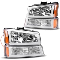 Image 2 of 03-06 Chevrolet SIlverado Chrome Amber Headlights