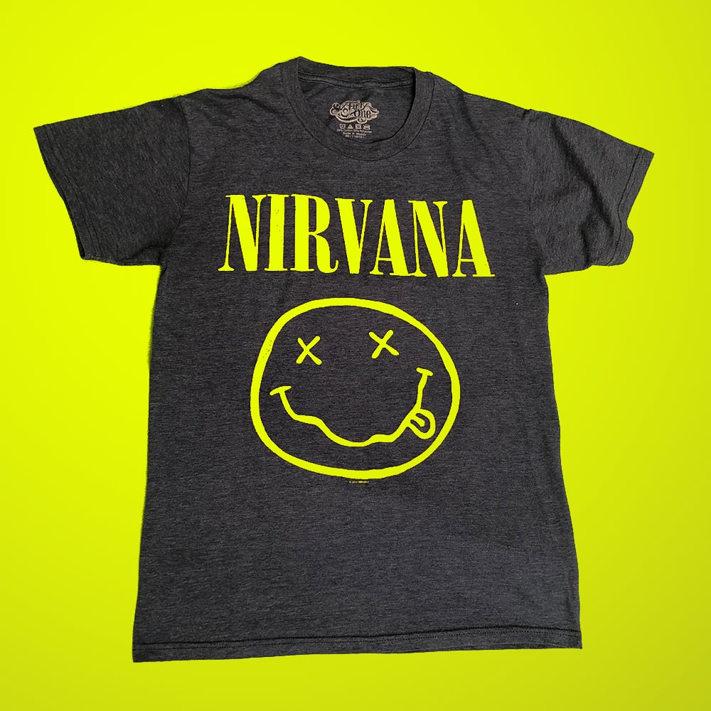 Image of Vintage Nirvana T-Shirt Grey Mens Medium