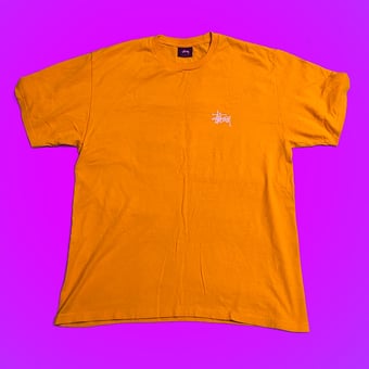 Image of Yellow Stussy Mens Large T-Shirt