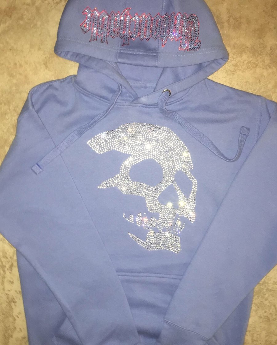 Image of Untouchable Lifestyle Skullgang Hoodie Light Blue