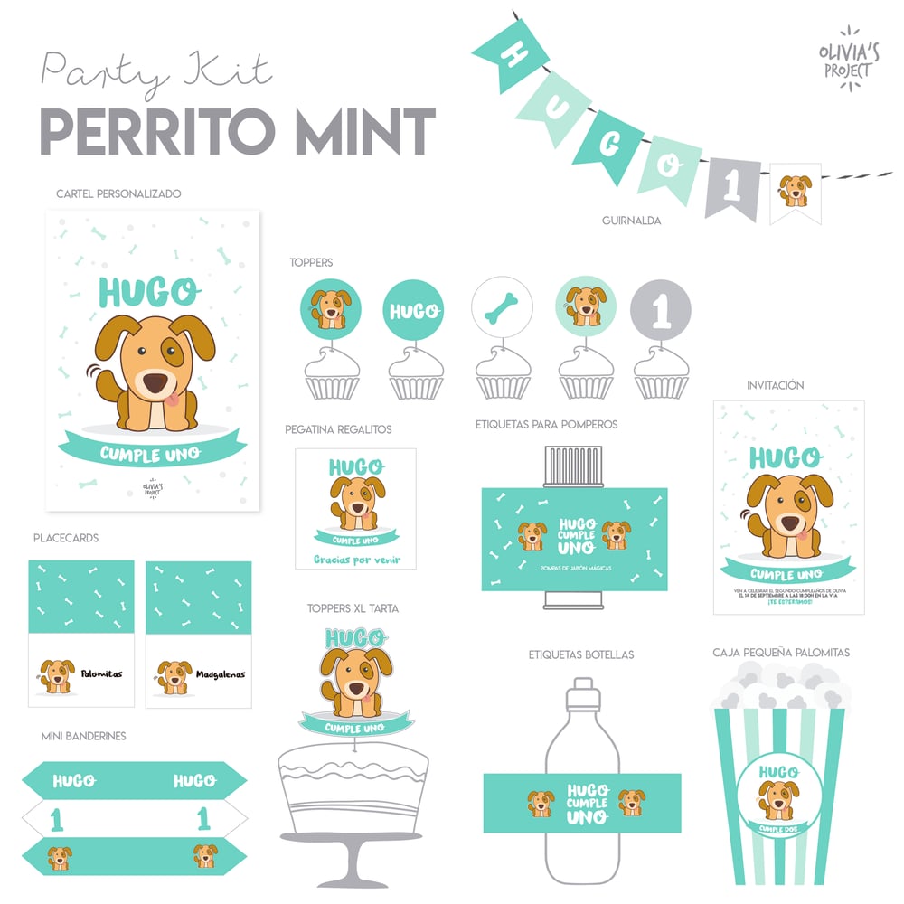Image of Party Kit Perrito Impreso