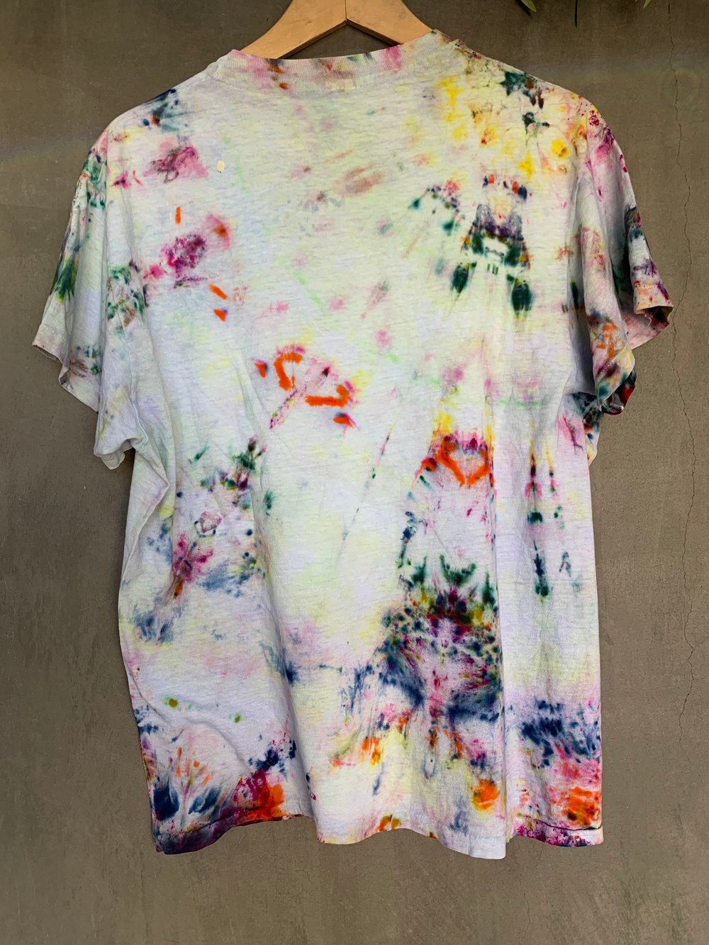 Image of rainbow tie dye on vintage tee - medium 3