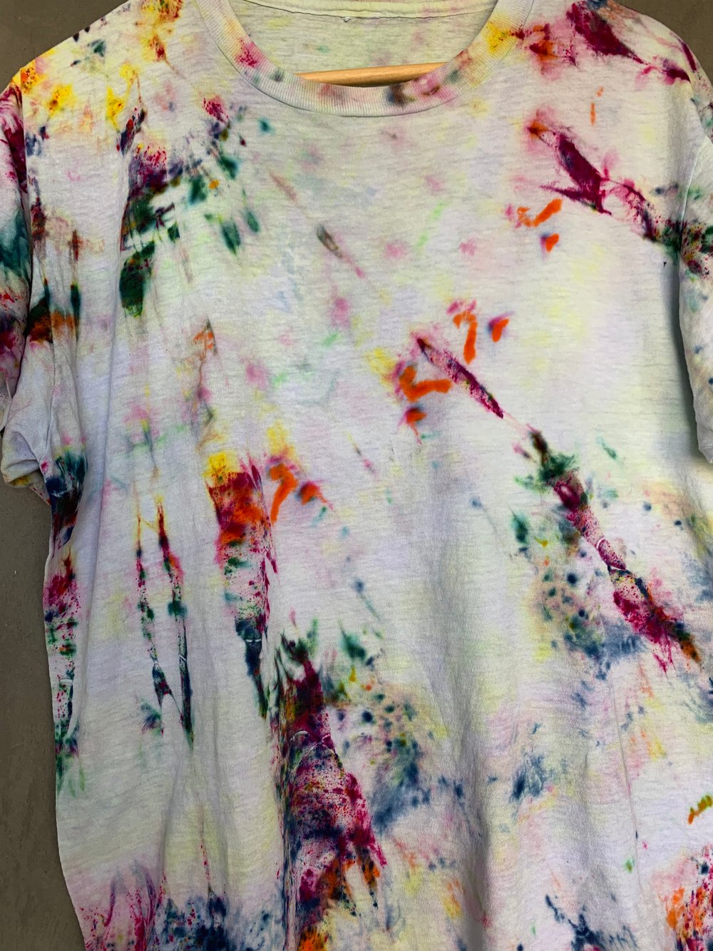 Image of rainbow tie dye on vintage tee - medium 3