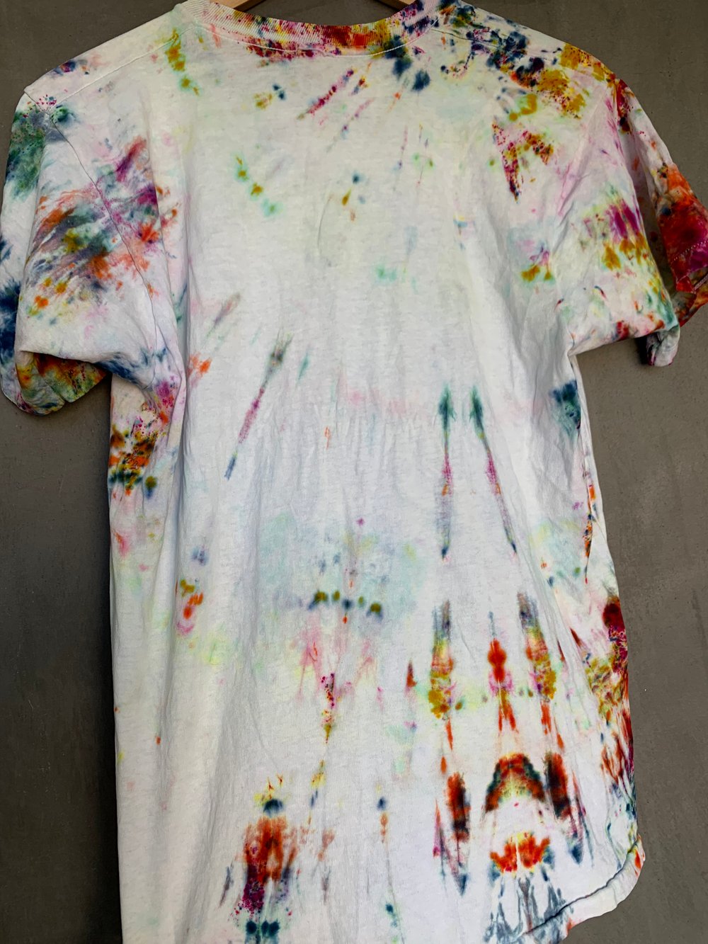 Image of rainbow tie dye vintage tee - small 2