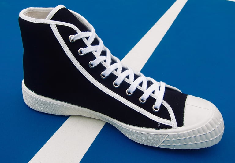 ZDA vintage trainer canvas hi sneaker shoes made in Slovakia Image 2