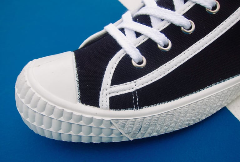 ZDA vintage trainer canvas hi sneaker shoes made in Slovakia Image 5