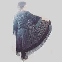 Image 3 of Black Swirl Burnout Velvet Robe