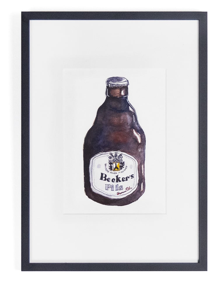 Image of Beckers Bier Stubbi Illustration