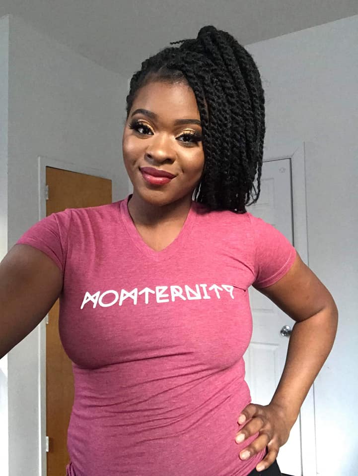 Image of Momternity Logo tee - Burgundy with white