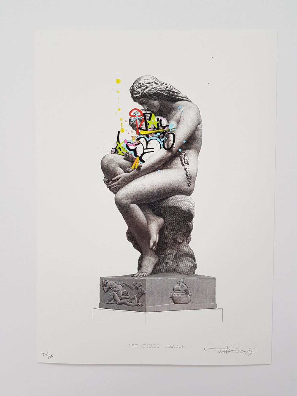 Image of MARTIN WHATSON - THE FIRST CRADLE - 35CM X 25CM - HAND FINISHED LTD ED 50 EACH UNIQUE 