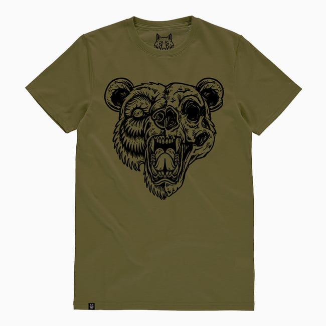 Angry Bear Skull T-Shirt