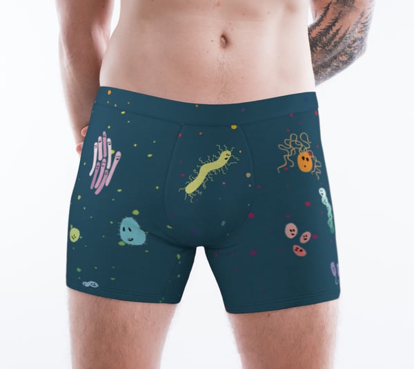 Image of Cartoon Bacteria Boxer Briefs