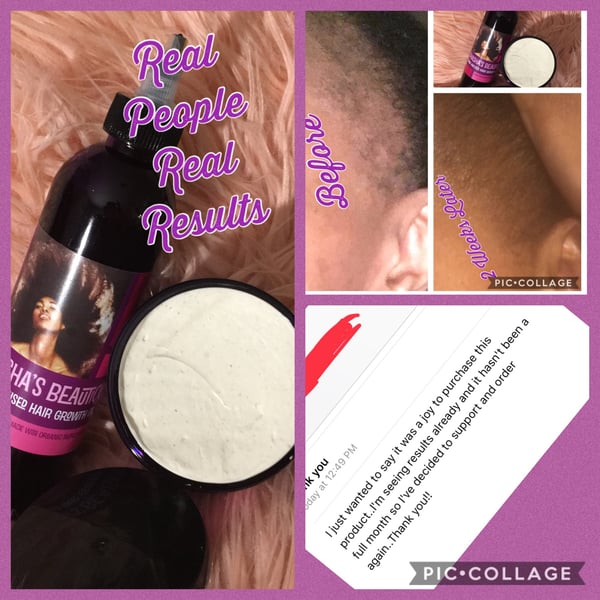 Image of Authentic Chebe Infused Hair growth oil / organic chebe infused hair butter (Combo)