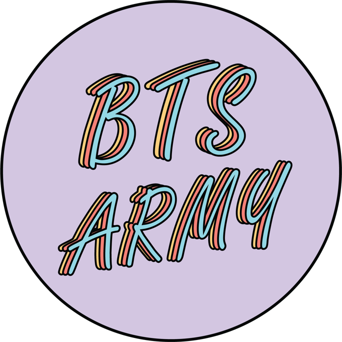 Image of Retro Style BTS ARMY Sticker