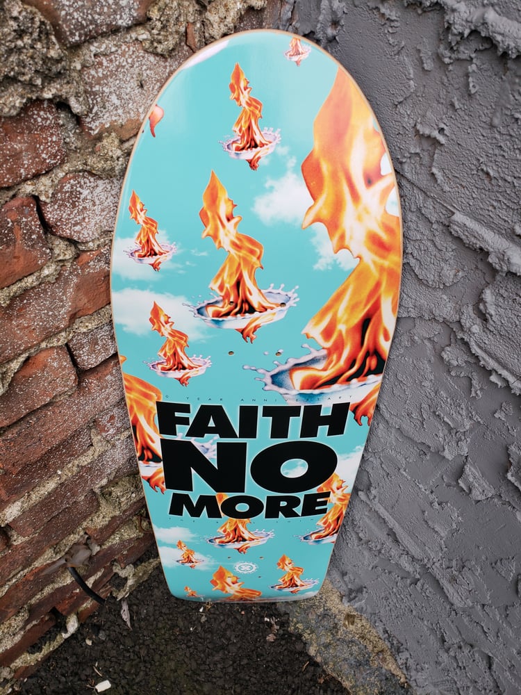 Image of VERTICAL OG SHAPE FAITH NO MORE SKATEBOARD DECK ZOMBIE EATERS MODEL