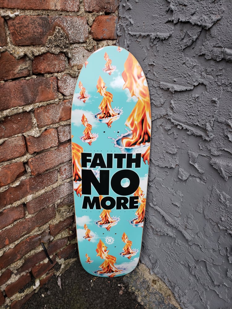 Image of VERTICAL OG SHAPE FAITH NO MORE SKATEBOARD DECK ZOMBIE EATERS MODEL
