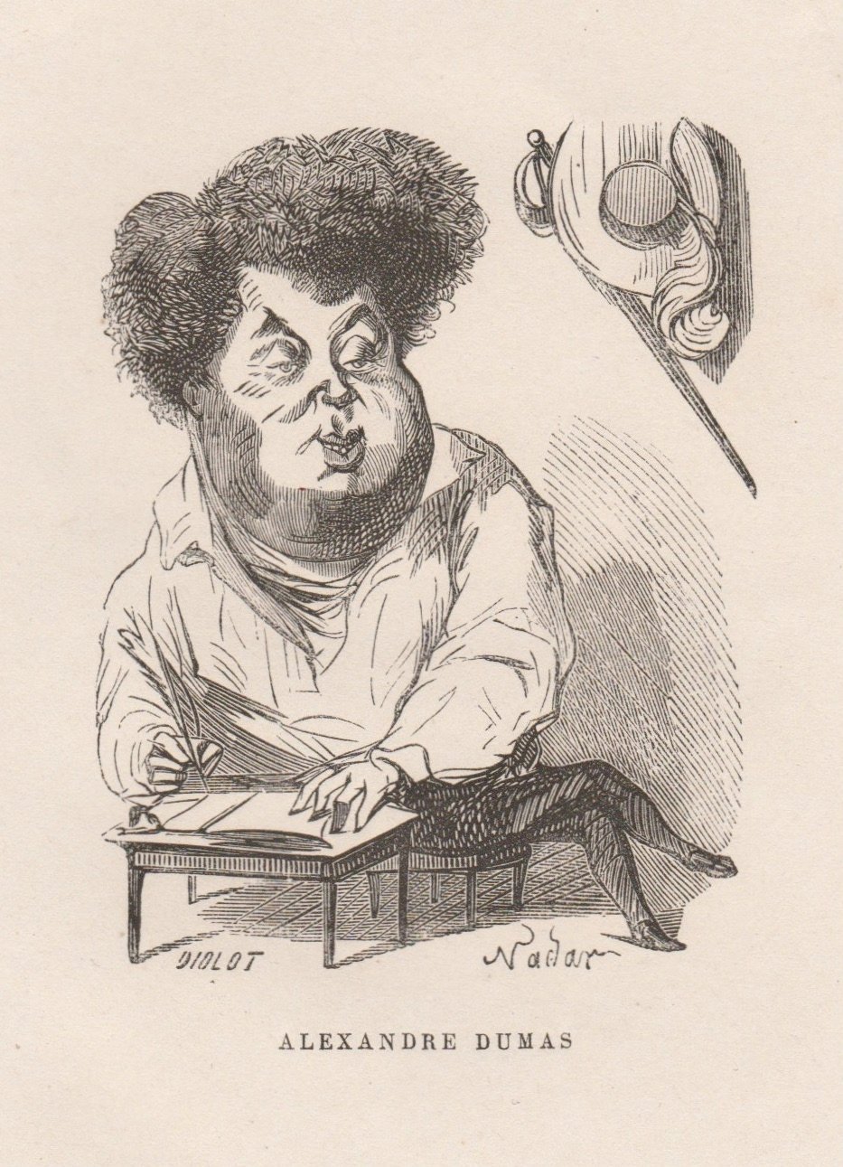 Image of Nadar: caricature of Alexandre Dumas père, ca. 1860