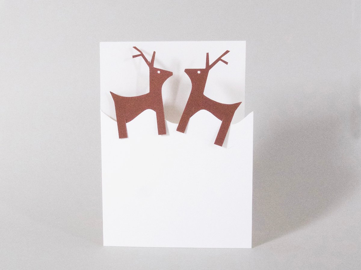 Image of 2 x Reindeer Bookmarks Card