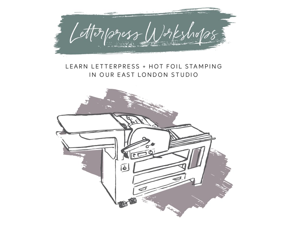 Image of Thursday 26th September 2019 6-8:30pm: Letterpress + Hot Foil Printing Workshop