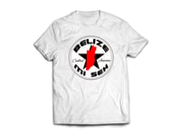 BELIZE - T-SHIRT -  WHITE/BLACK/RED MAP
