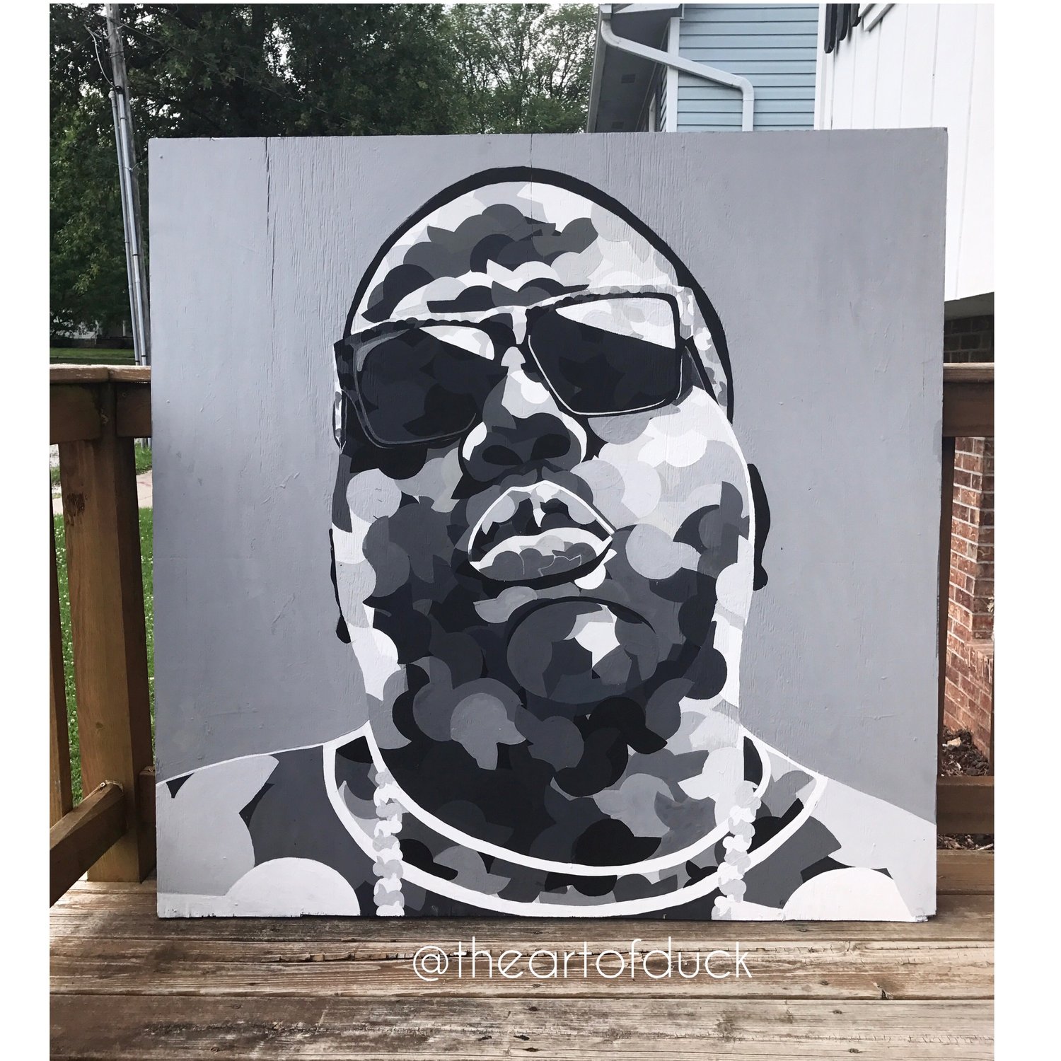 Image of Duck Biggie 4ft x 4ft on plywood