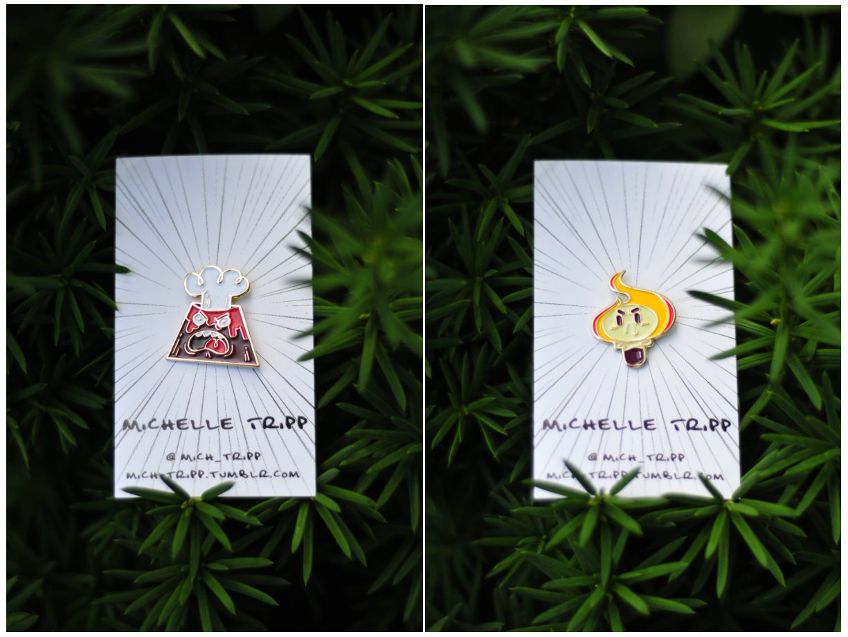 Image of Angry Torch and Volcano Pin