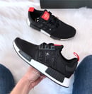 Image of Swarovski Adidas NMD R1 Black customized with Swarovski Crystals.