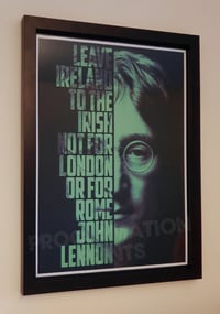 John Lennon Typography A3 unframed print.