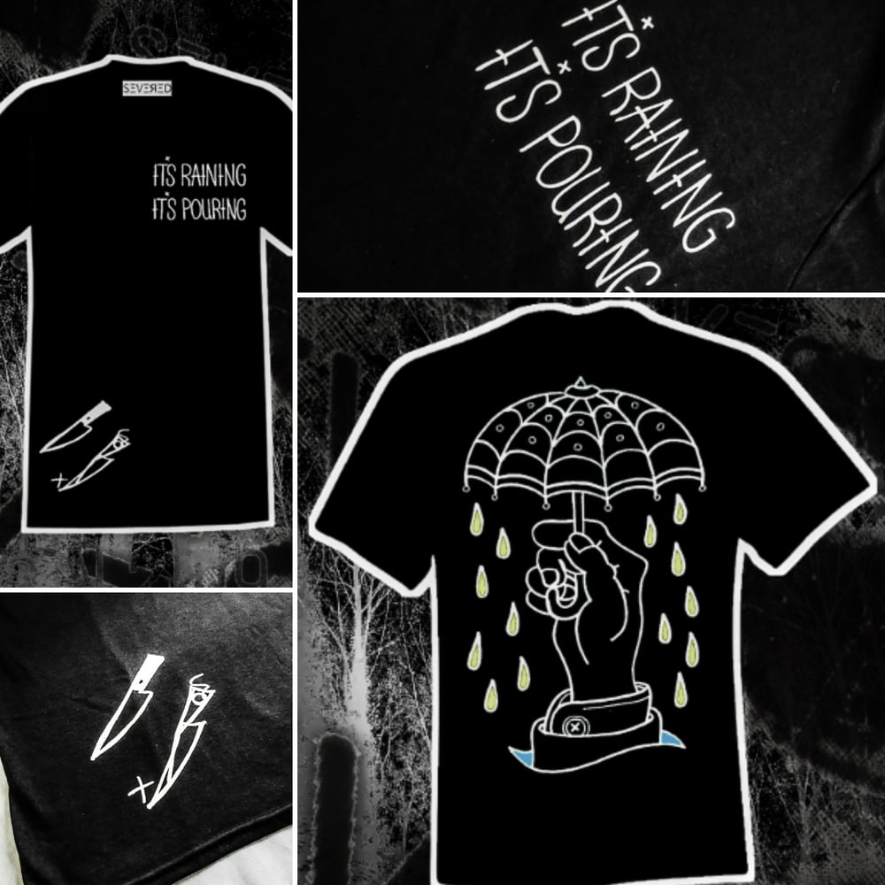 Image of FAST/FREE UK DELIVERY 'IT'S RAINING IT'S POURING' unisex tee