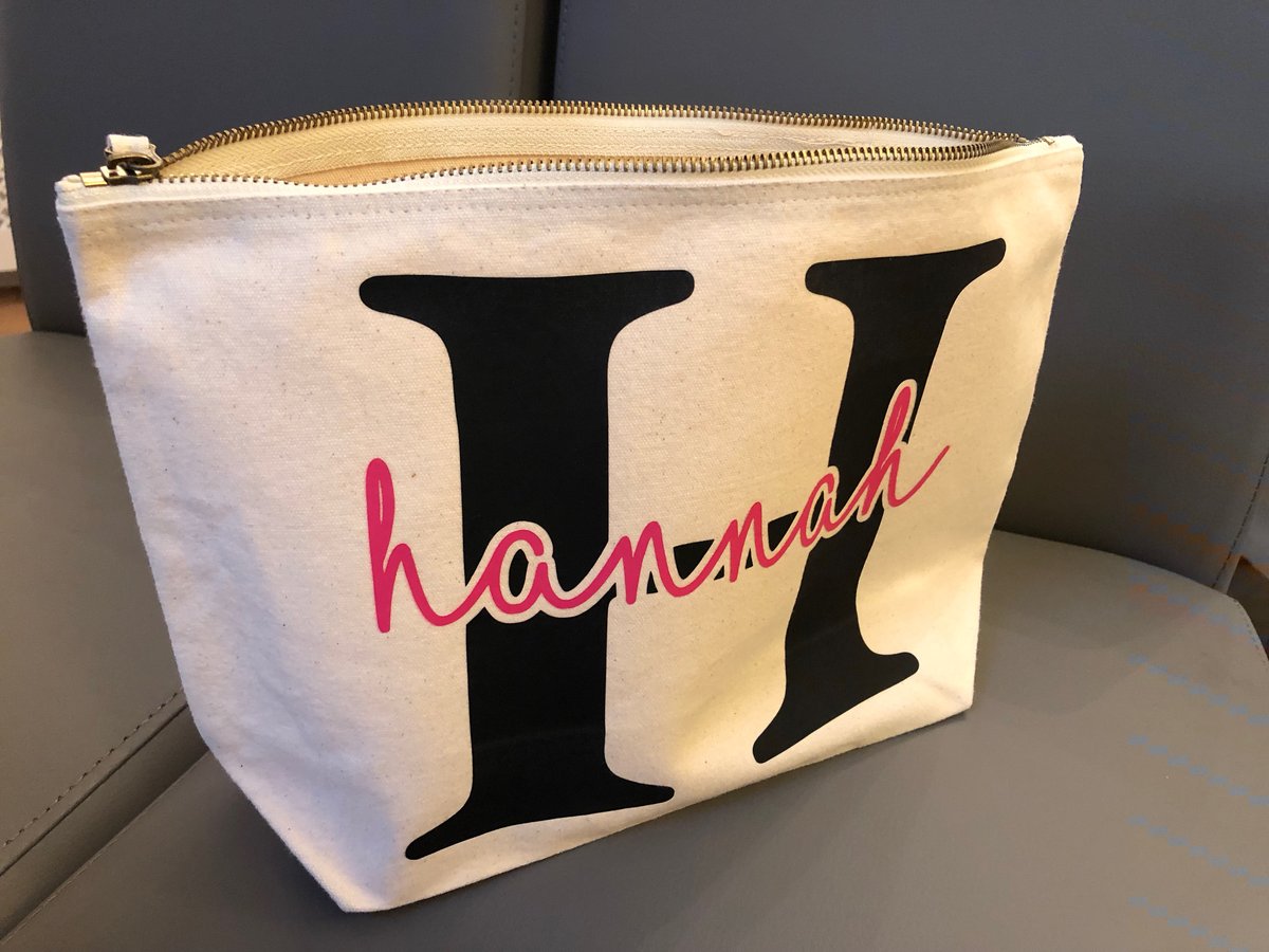 Image of X-Large Personalised Wash Bag Make up Accessory Bag (23x23x11 cm)