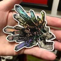 Crystal Skull Holographic Sticker