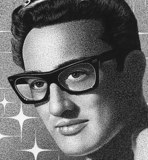 Image of BUDDY HOLLY poster print