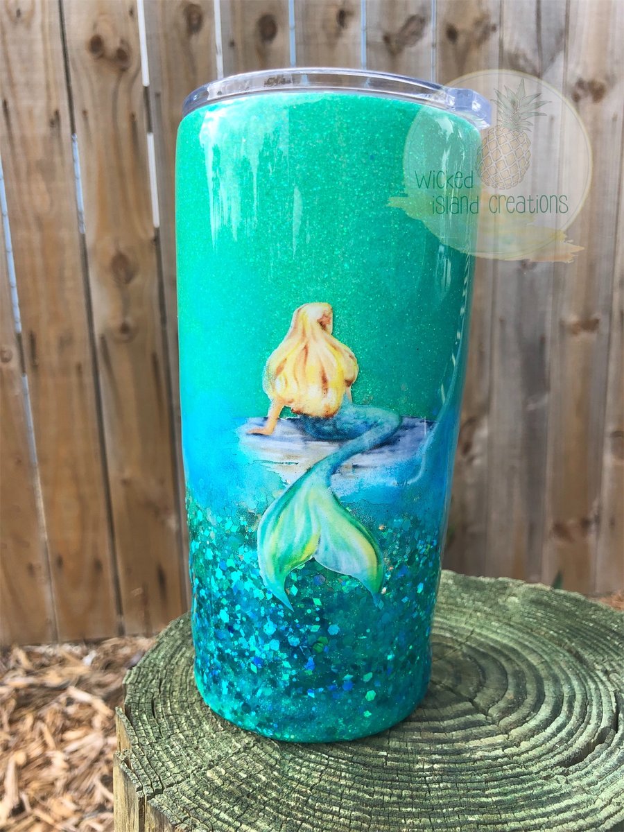 Mermaid and octopus tumbler