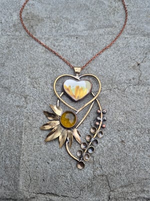 Yellow flowers pendant 