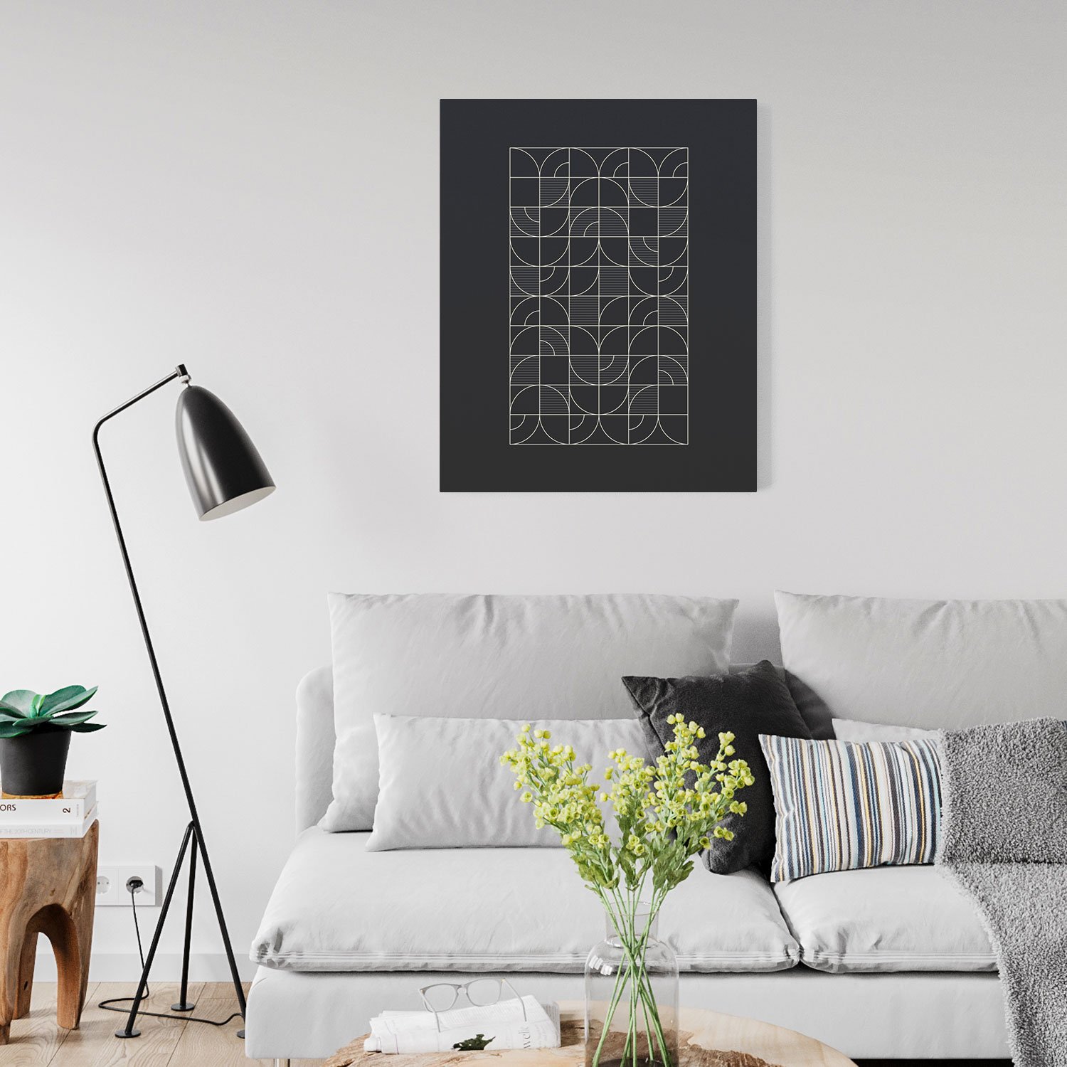 Image of Geometric Night Harvest Canvas Print