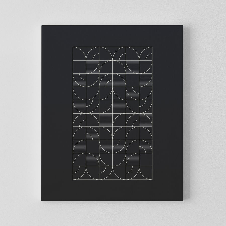 Image of Geometric Night Harvest Canvas Print